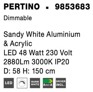 LED luster Pertino 58 3000K biele