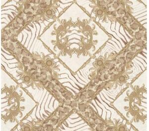 A.S. Création | Vliesová tapeta na stenu Versace 34904-1 | 0,70 x 10,05 m | metalická, hnedá, béžová