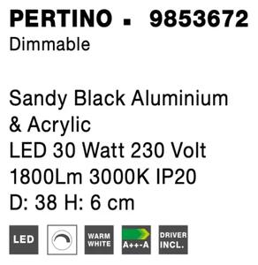 Stropné svietidlo LED so stmievaním Pertino A 38 čierne