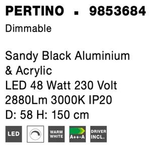 LED luster Pertino 58 čierne