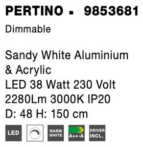 LED luster Pertino 48 3000K biele