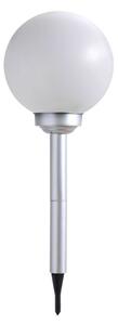 3375-24 GLOBO Exteriérové solárne LED svietidlo, zapichovacia guľa na osvetlenie záhrad a terás s efektom ohňa, 1x 0,06W 2700K IP44 biela