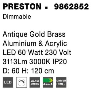 LED luster Preston 60 zlaté 2