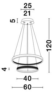 LED luster Preston 60 zlaté 2