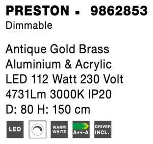 LED luster Preston 180 zlaté