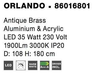 LED luster Orlando 108 mosadz