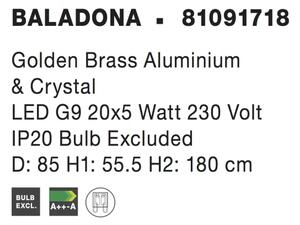 Luxusný luster Baladona 85 zlaté