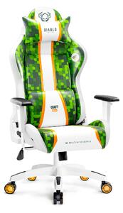 Herné kreslo Diablo X-One 2.0 Normal Size, Craft Edition, bielo-zelené