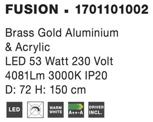 LED luster Fusion 72 zlaté