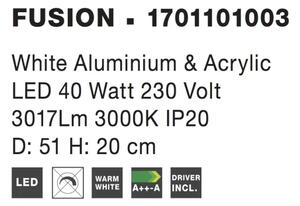 LED stropné svietidlo Fusion 51 biele