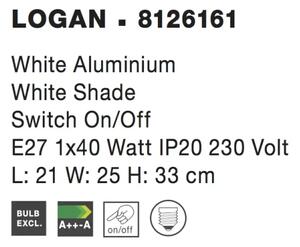 Moderné nástenné svietidlo Logan biele