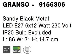 Industriálne stropné svietidlo Granso 86 čierne