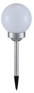 3375 GLOBO Exteriérové solárne LED svietidlo, zapichovacia guľa na osvetlenie záhrad a terás, 1x 0,06W 7000K IP44 biela