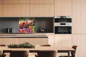 DIMEX | Dibond doska za kuchynskú linku | DBW-06060-020 Graffiti | 60 x 60 cm