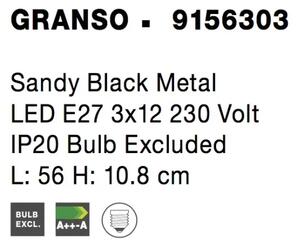 Industriálne stropné svietidlo Granso 56 čierne