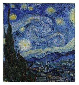 DIMEX | Vliesová fototapeta na stenu Hviezdna noc od Vincenta van Gogha MS-3-0250 | 225 x 250 cm | modrá, žltá, čierna
