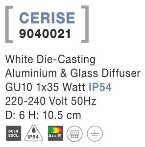 Vonkajšie záhradné svietidlo Cerise 6 biele