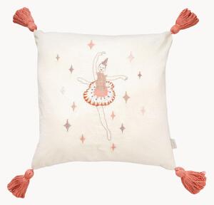 Vankúš z organickej bavlny so strapcami Ballerina