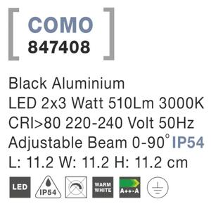 Vonkajšie LED svietidlo Como 112 čierne