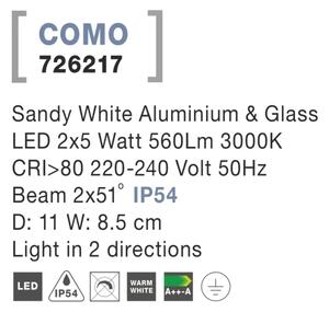 Vonkajšie LED svietidlo Como A 11 biele