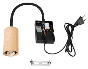 Brilagi - Flexibilná nástenná lampa SELE 1xGU10/30W/230V čierna/dekor duba