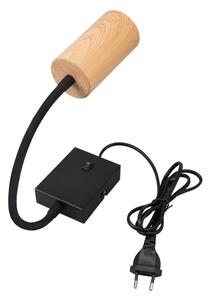 Brilagi - Flexibilná nástenná lampa SELE 1xGU10/30W/230V čierna/dekor duba