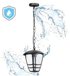 Vonkajší luster na reťazi TEVIO 1xE27/60W/230V IP54 čierna