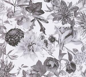 A.S. Création | Vliesová tapeta na stenu Dream Flowery 38175-3 | 0,53 x 10,05 m | biela, šedá