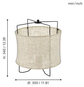 Eglo 43293 - Stolná lampa BRIDEKIRK 1xE27/40W/230V