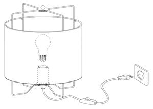 Eglo 43293 - Stolná lampa BRIDEKIRK 1xE27/40W/230V