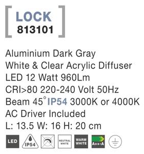 Vonkajšie LED svietidlo Lock