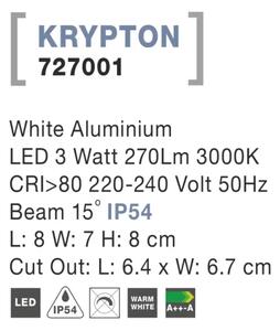 Vonkajšie LED svietidlo Krypton 8 biele