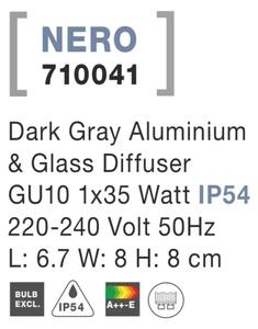 Vonkajšie záhradné svietidlo Nero B 67 tmavo sivé