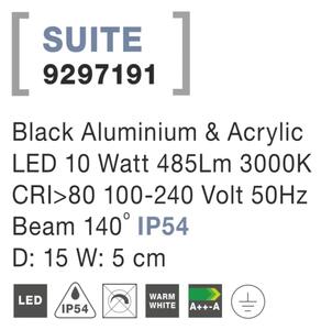 Vonkajšie LED svietidlo Suite 15 čierne