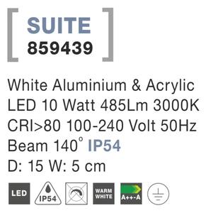 Vonkajšie LED svietidlo Suite 15 biele