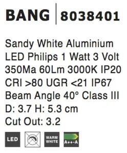 Vonkajšie LED svietidlo Bang A 37 biele