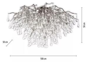 Paul Neuhaus 8092-55 - Prisadený luster ICICLE 14xG9/40W/230V priemer 100 cm chróm