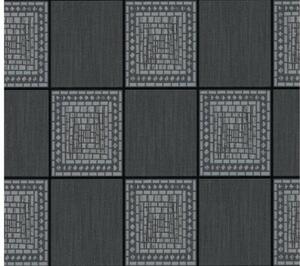 A.S. Création | Vinylová tapeta na stenu Il Decoro 93489-2 | 0,53 x 10,05 m | čierna, šedá, metalická