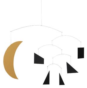 FERM LIVING Závesná dekorácia Phase, Black / Gold