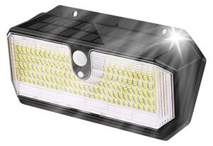 LED solárne nástenné svietidlo VIKING S282 IP65 25W 2600lm 6000K čierne