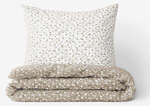 Goldea krepové posteľné obliečky - drobné kvietky 200 x 200 a 2ks 70 x 90 cm