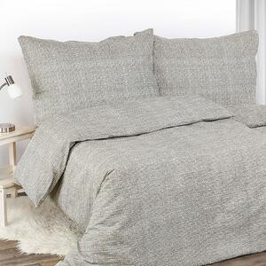 Goldea krepové posteľné obliečky - drobné tvary na sivom 140 x 200 a 70 x 90 cm
