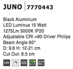 Podhľadové svietidlo Juno čierna