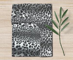 Ervi bavlnené napínacie prestieradlo - Leopard sivý