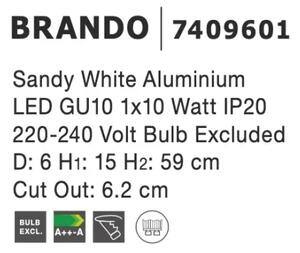 Bodové svietidlo Brando 40 biele