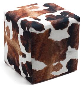 ASIR Taburet MILKY hnedý, biely