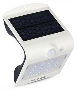 V-TAC Biele LED solárne svietidlo 1,5W so svetelným a pohybovým senzorom