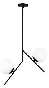 Čierne závesné svietidlo Squid Lighting Diagonal, výška 74 cm