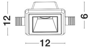 Podhľadové svietidlo Crate 2 biele