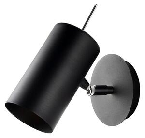 Čierne nástenné svietidlo Squid Lighting Geo, výška 23 cm